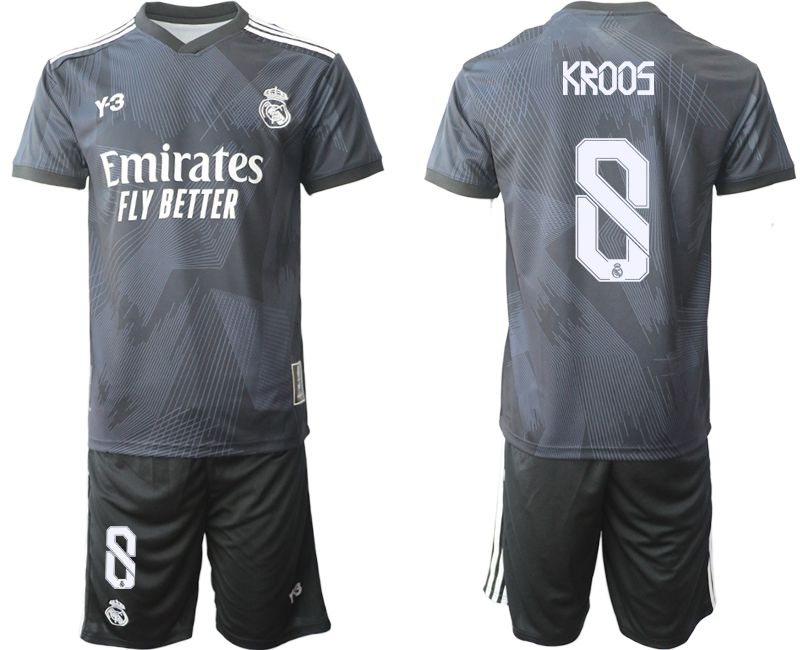 Men 2022-2023 Club Real Madrid Cuarta Camiseta Y3 de black #8 Soccer Jersey